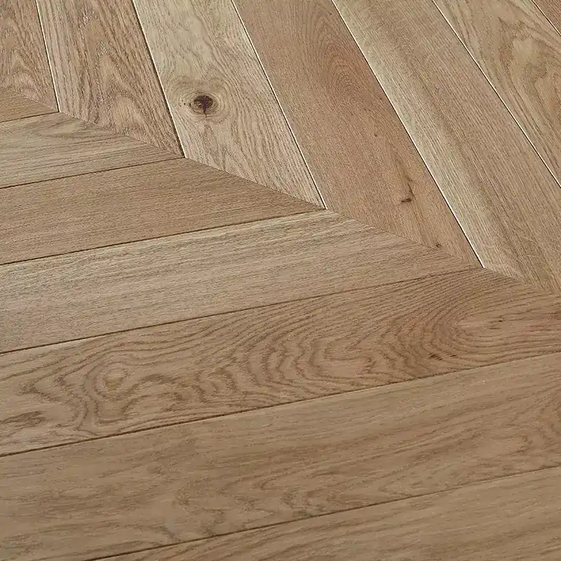 Classic Golden Oak Chevron Parquet View