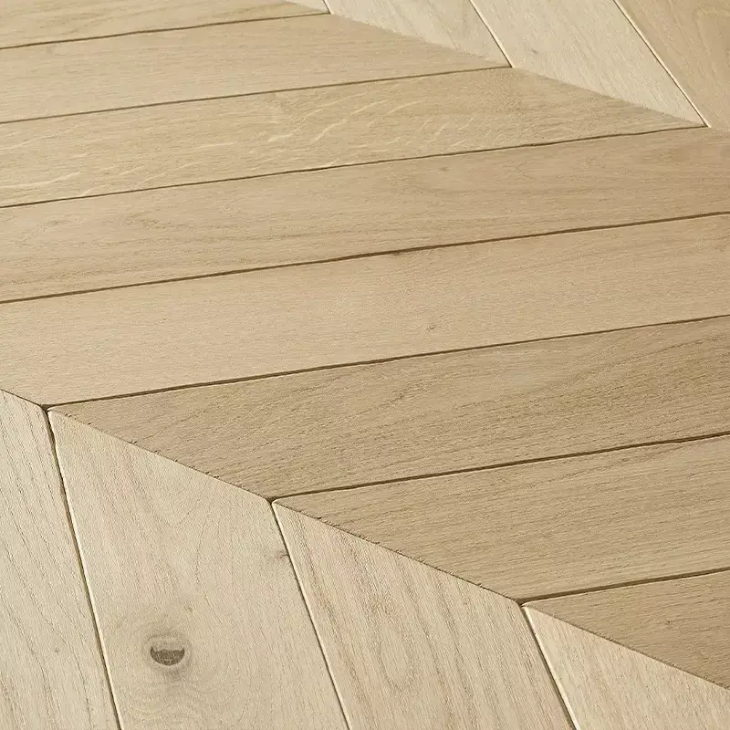 Coastal Oak Chevron Flooring Close