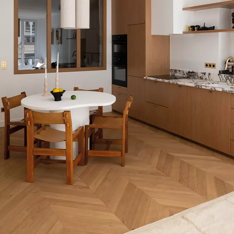 Coastal Oak Chevron Flooring