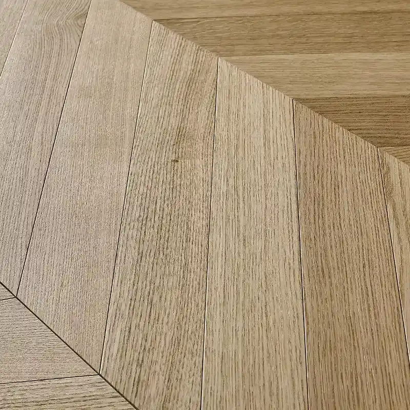 European Oak Chevron Parquet View