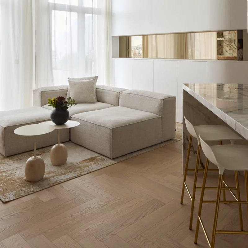 Mineral Oak Herringbone Flooring