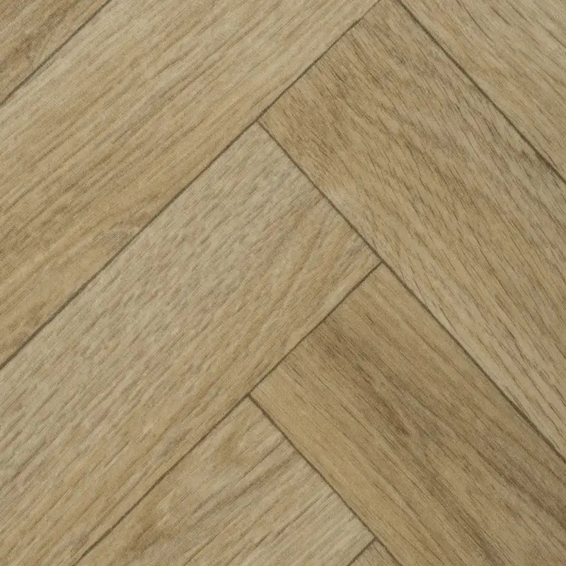 Natural Oak Herringbone Parquet Close