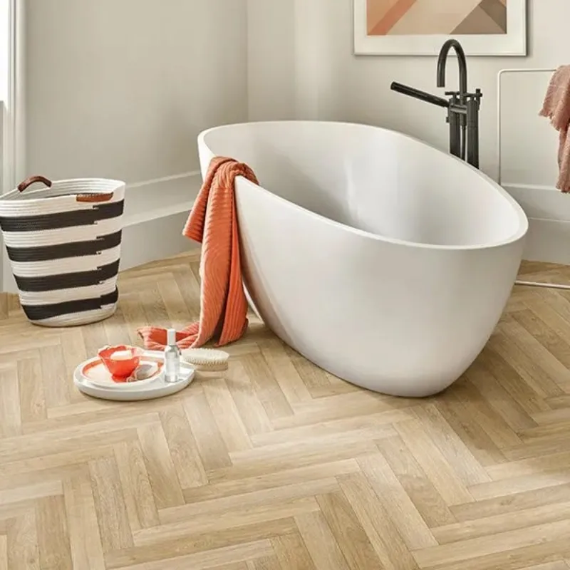 Natural Oak Herringbone Parquet