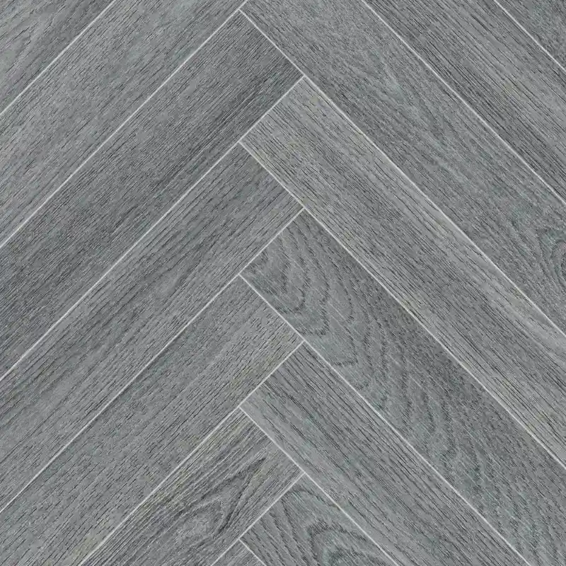 Royal Grey Herringbone Parquet Flooring Close