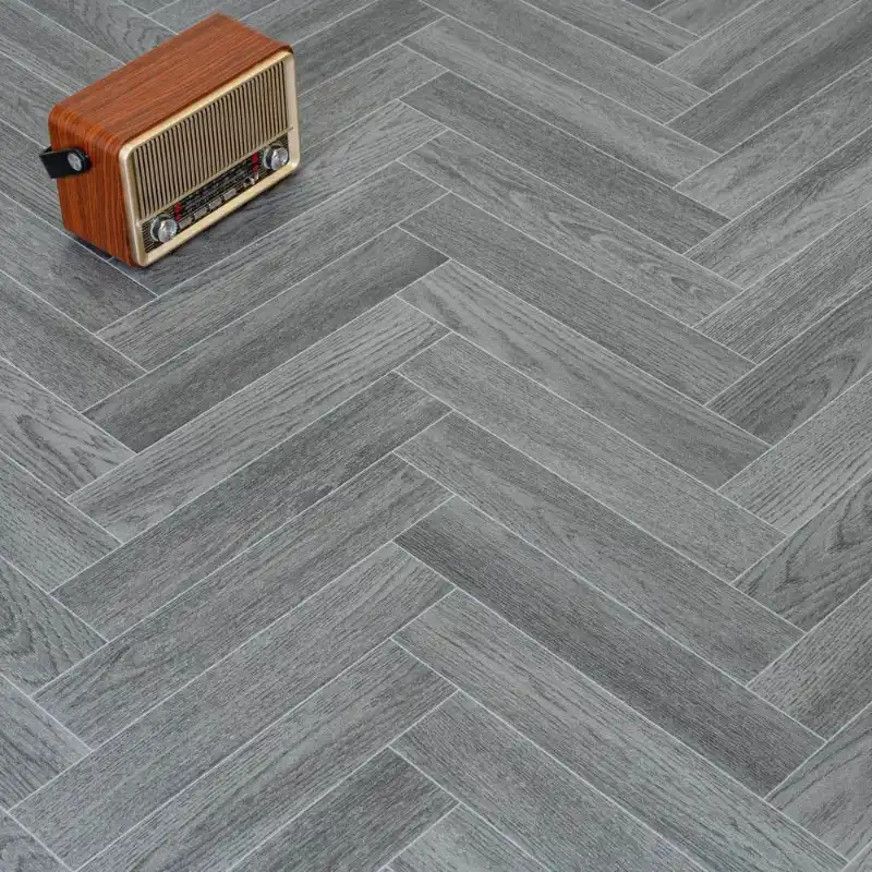 Royal Grey Herringbone Parquet Flooring