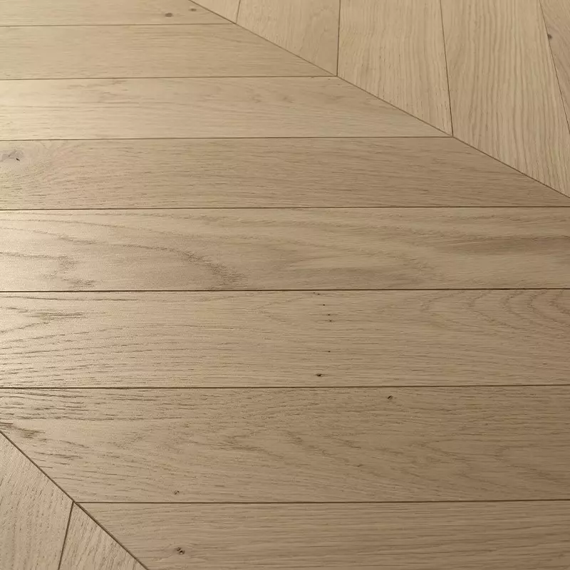 Soft Morning Oak Chevron Parquet Close