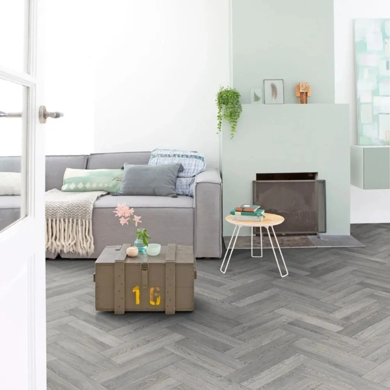 Urban Slate Herringbone Parquet