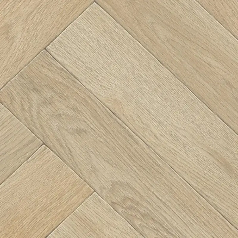 Vintage Blonde Oak Herringbone Parquet View