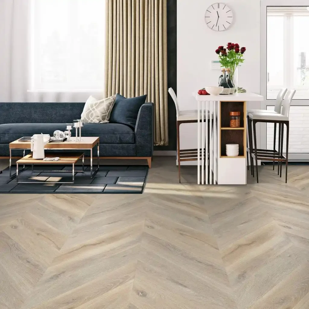Classic Light Oak Chevron Parquet Flooring
