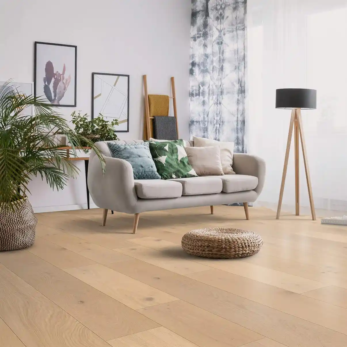 Soft Beige Oak Wood Flooring