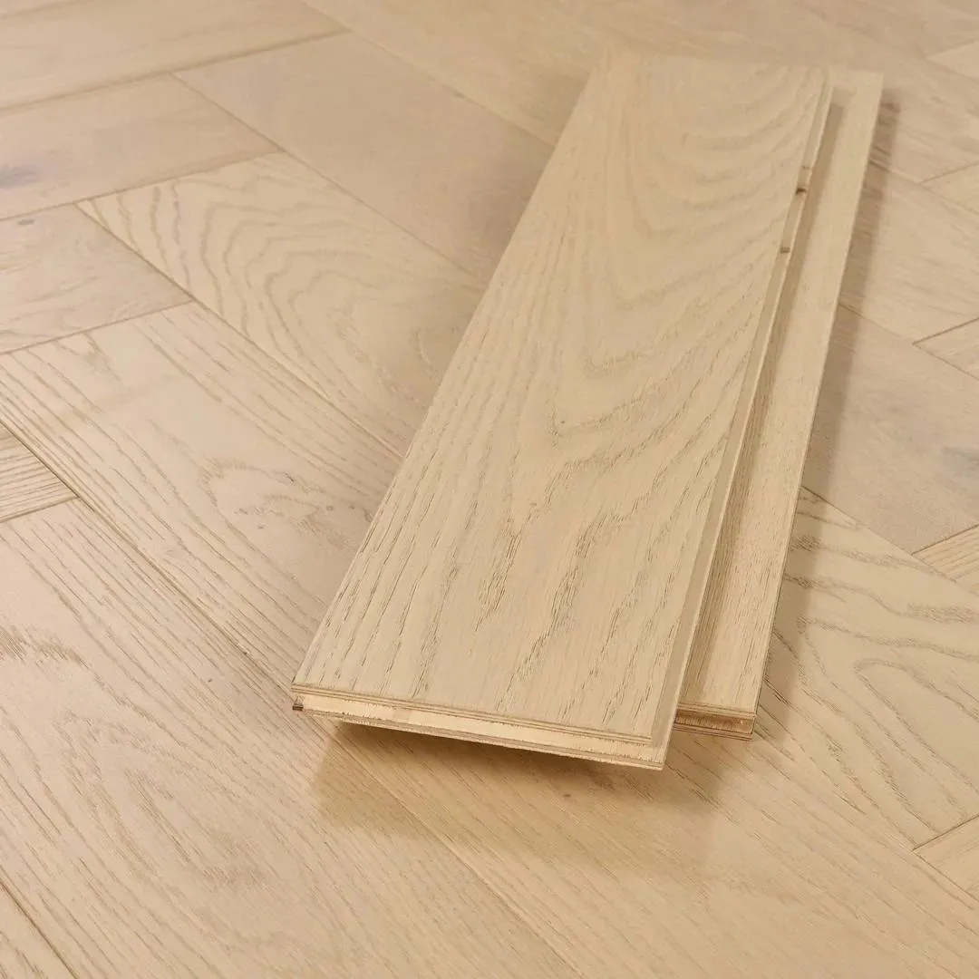 Soft Sand Oak Herringbone Parquet Flooring View