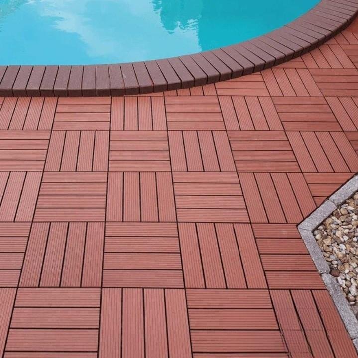 Classic Teak Poolside Deck Tiles