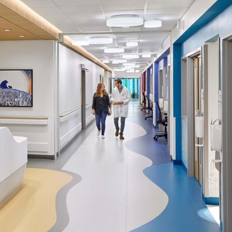 Hospital Internal Corridor Flooring