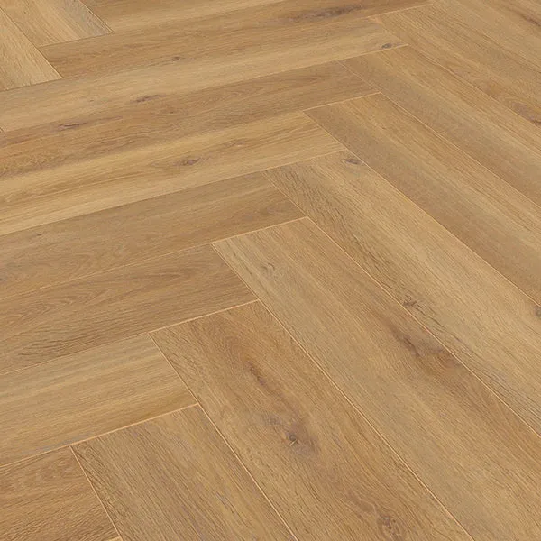 Heritage Honey Oak Herringbone Laminate Flooring Close