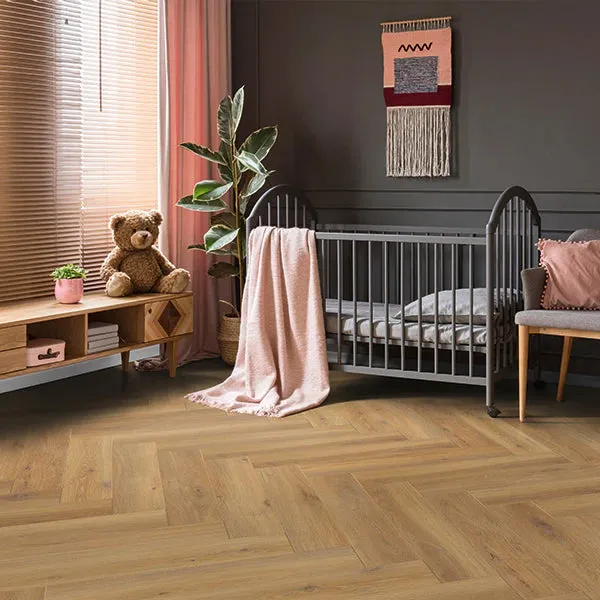 Heritage Honey Oak Herringbone Laminate Flooring