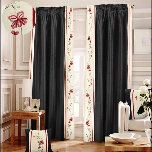 Luxury Black Cream Pencil Pleat Curtain in Dubai 2