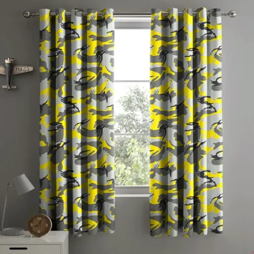 Yellow Camouflage Blackout Curtains Abu Dhabi